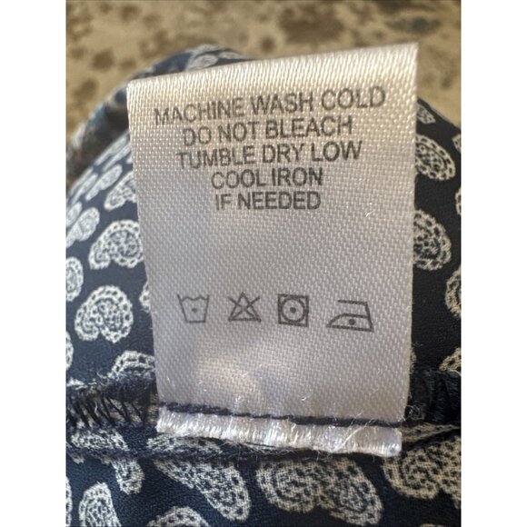 Chloe + Rene Womens Long-Sleeve Blue Patchwork Boho Dress Size L 100% Polyester - Picture 6 of 8